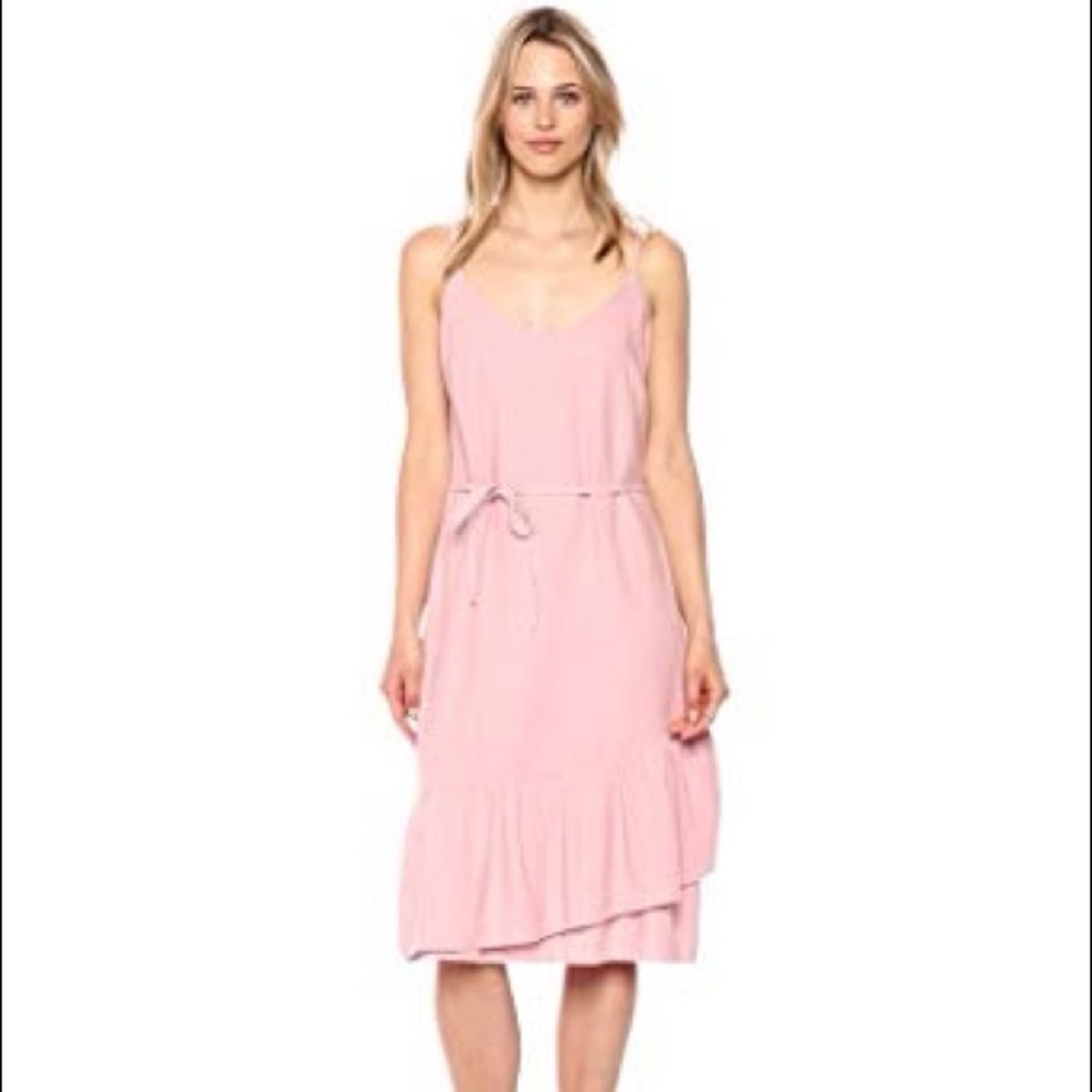 VERO MODA PINK LINEN DRESS